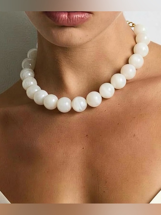 Anthropologie Jewelry - NEW! Classic Cream Beaded Necklace. A7-223